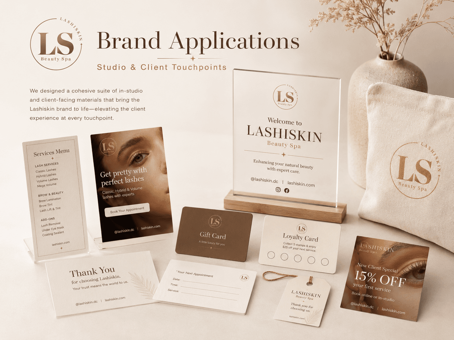 Lashiskin campaign brand application
